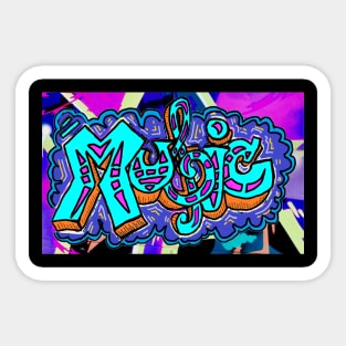 Music Spray Art Sticker